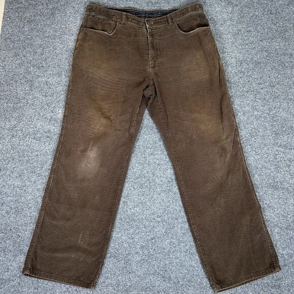 Calvin Klein Corduroy Jeans Mens 36x30 (37x29) Brown Straight Leg Mid Rise Adult - Picture 1 of 9